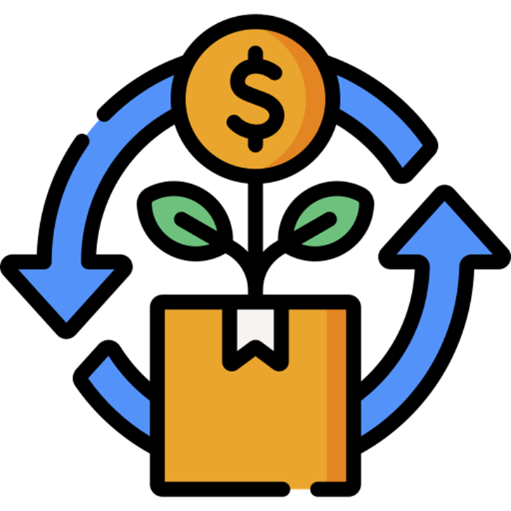 Ícone que demonstra a economia na produção agrícola gerada pelo robô autônomo tx4.