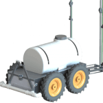 Desenho em 3D do robô autônomo de operações agrícolas, AGR 125