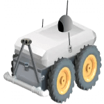 Desenho em 3D do robô autônomo de operações agrícolas, AGR 125