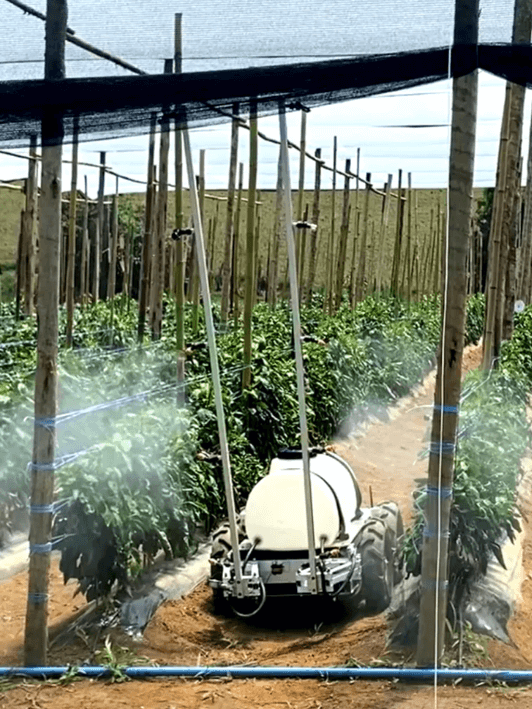 Eficiência de pulverização de Agrobotz AGR 125, o pulverizador autônomo